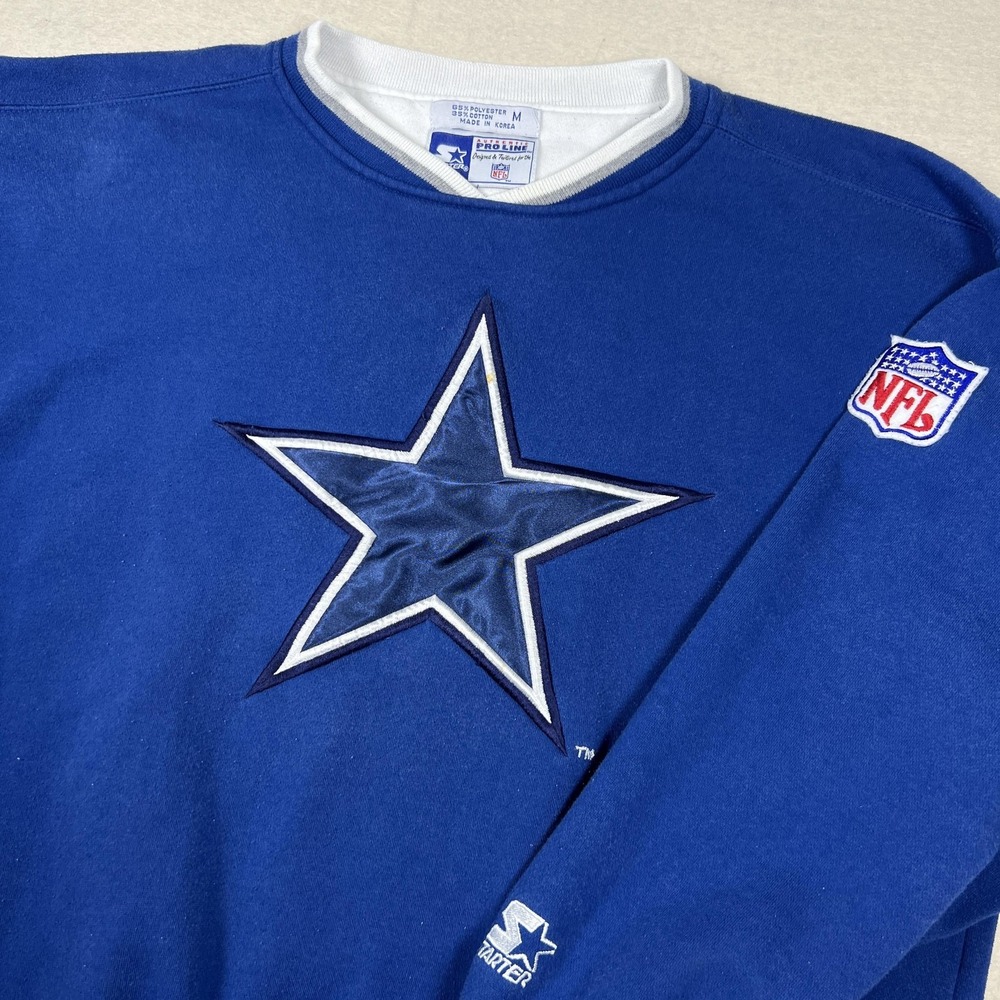 Vintage Dallas Cowboys Sweater Mens Medium NFL‎ Football Crewneck Starter 90s